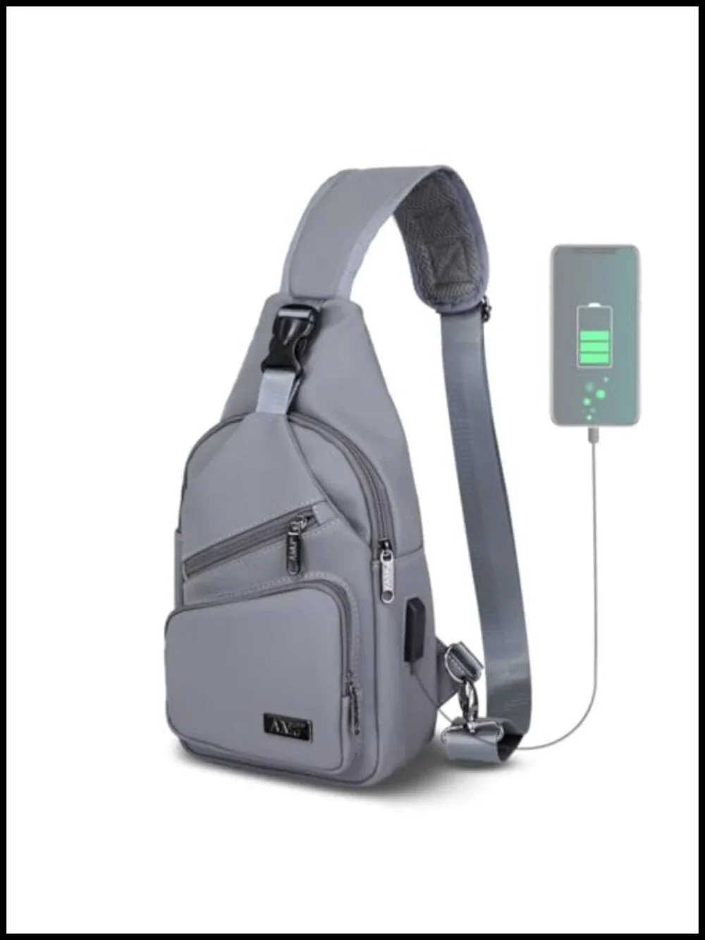 Crossbody Sling Bag Unisex Hiking Travel Daypack Water Resistant Nylon Shoulder